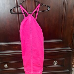 PIlcro Vibrant Pink Halter Dress